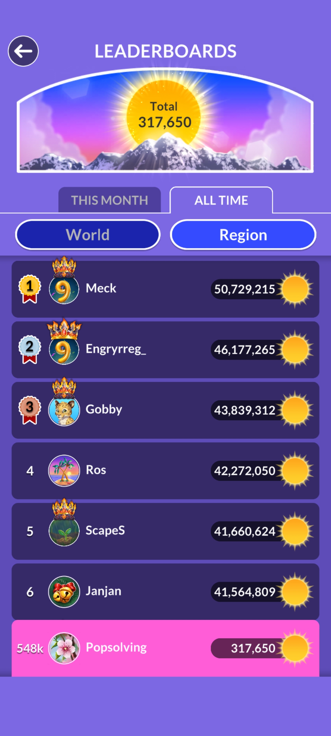 Wordscapes leaderboard update June 03 2026