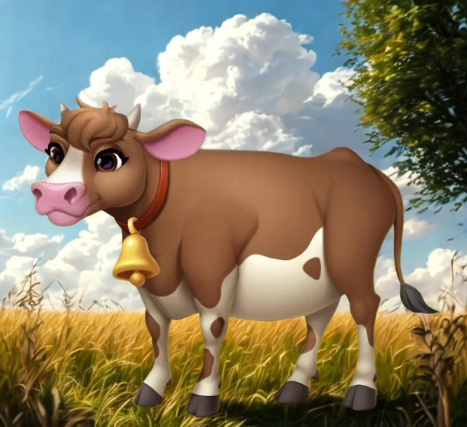 Wordscapes Cow Details, the birthday event animal